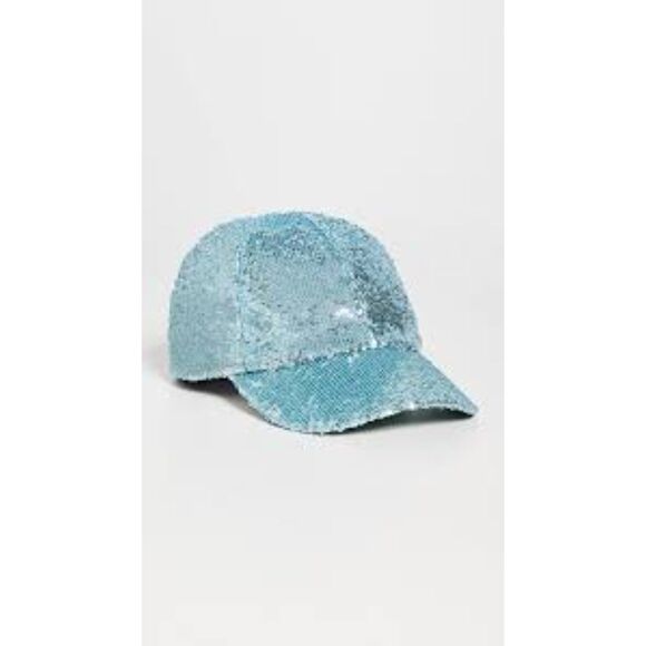 NWT Eugenia Kim Lo Hat Blue Sequin - Picture 1 of 5